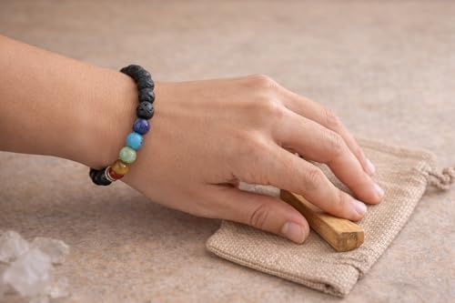 7 Chakra Lava Stone Bracelet - Image 4