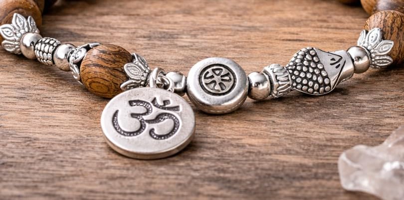 Natural Woodgrain Aum/Om Bracelet - Image 4