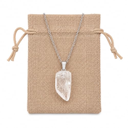 Natural Clear Quartz Pendant Necklace - Image 2