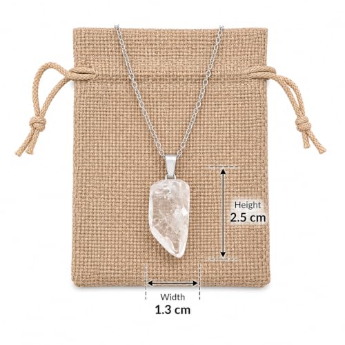 Natural Clear Quartz Pendant Necklace - Image 3