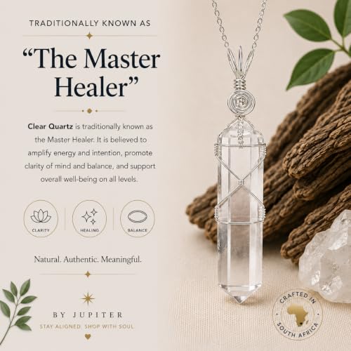CLEAR QUARTZ Point Wire Wrapped Pendant Necklace - Image 3