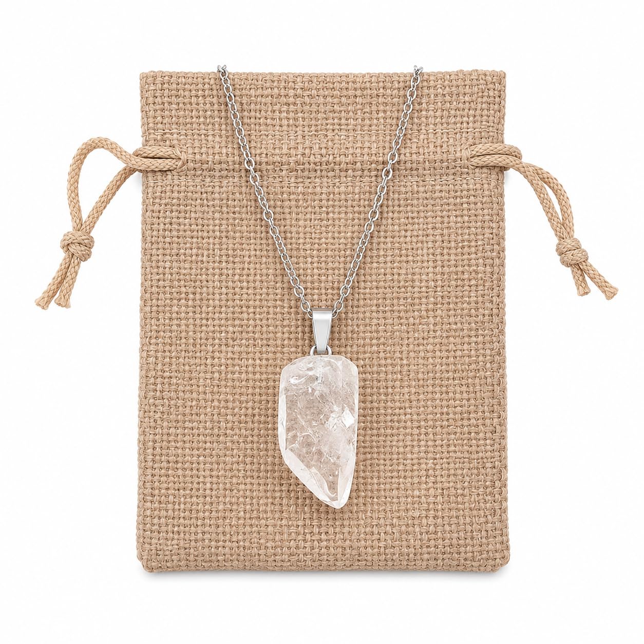 Natural Clear Quartz Pendant Necklace