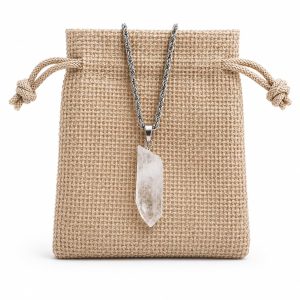 Freeform Clear Quartz Pendant Necklace