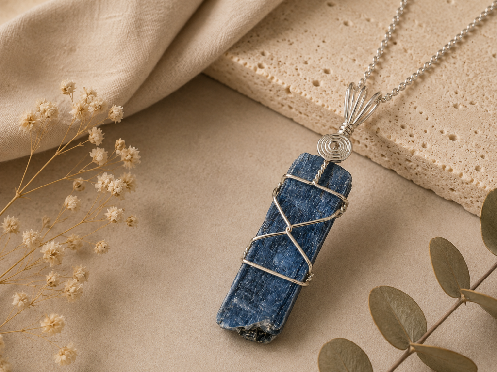 Raw Blue Kyanite Pendant